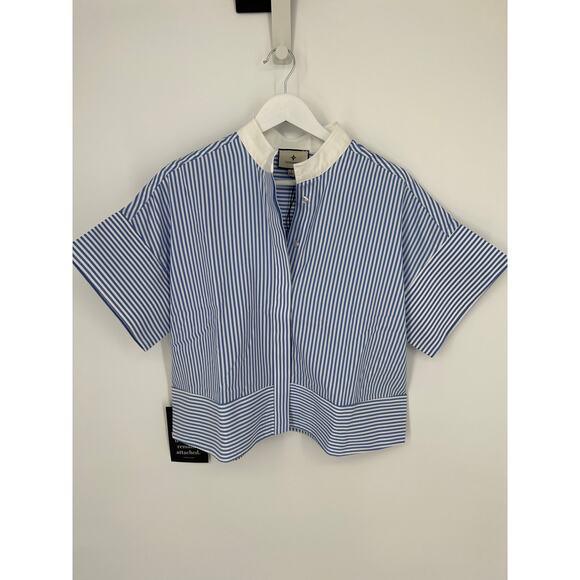 Tuckernuck Blue Stripe Sofia Shirt NWT size Small - Picture 9 of 10